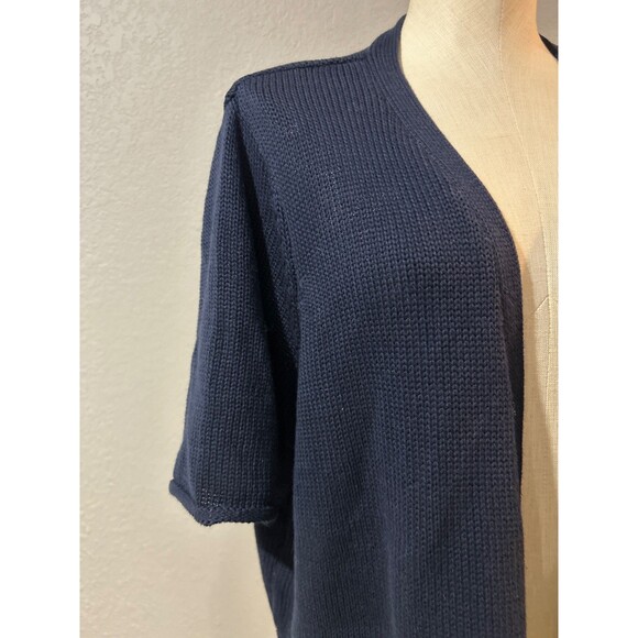 Woman Within Women’s Cotton Cardigan Sweater size 1X Short Sleeve Cotton Blend - Picture 6 of 9